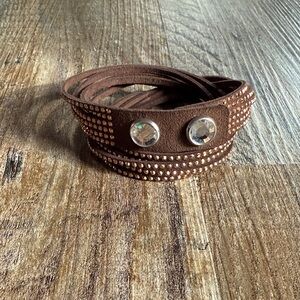 Swarovski | Suede Brown Wrap Bracelet